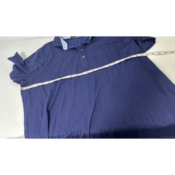 Greyson Golf Polo Shirt Mens XL Navy Blue Performance Pocket Stretch Pima‎ Modal - Picture 7 of 8
